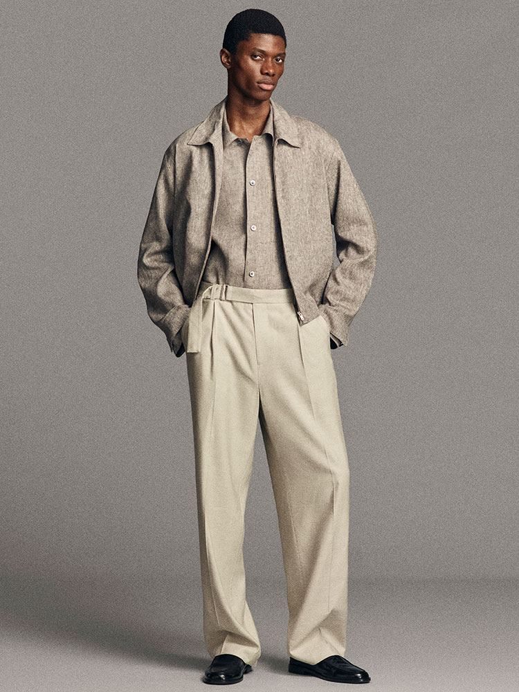 リネンブルゾンジャケット